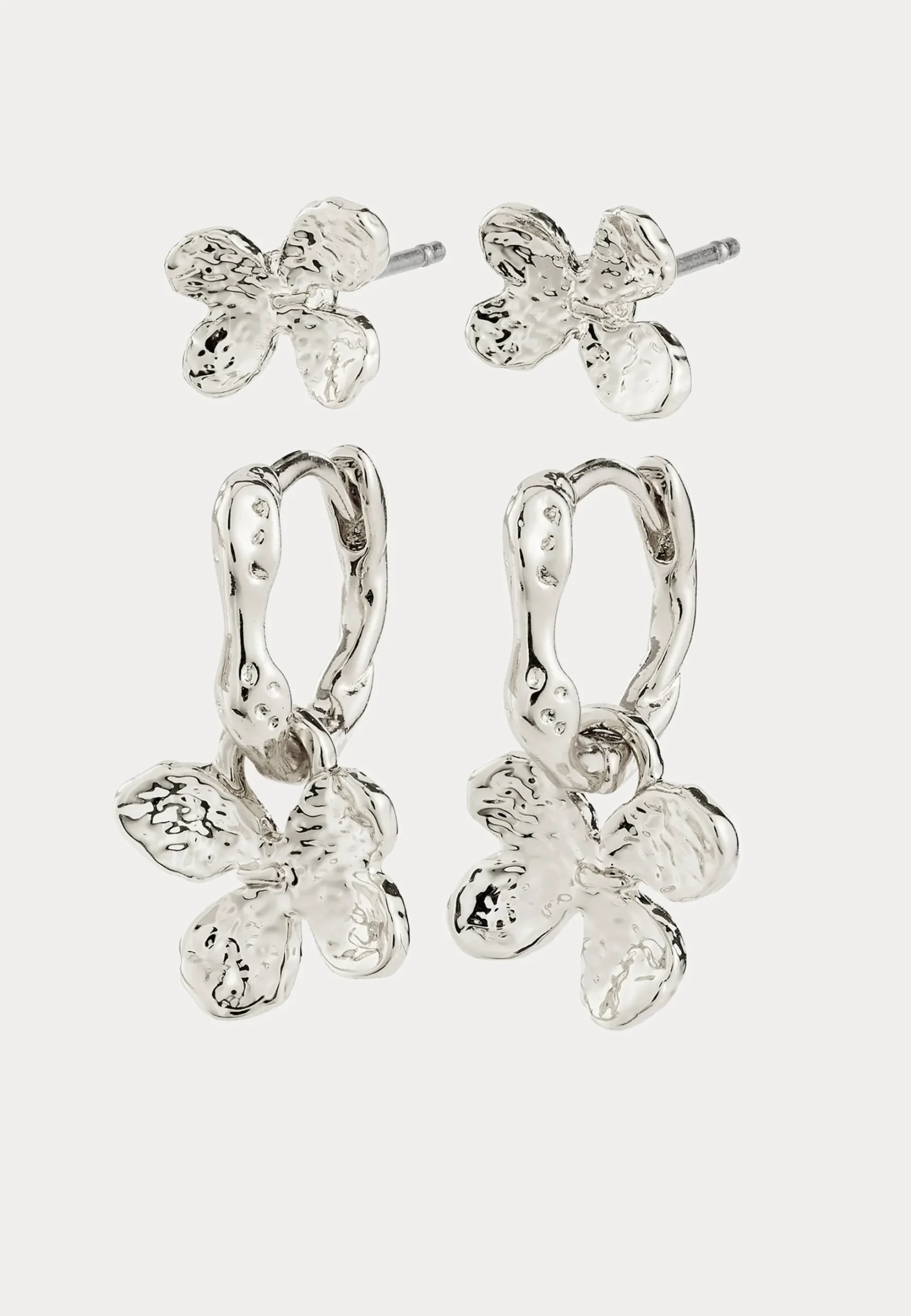 Ajani Earrings 2-in-1 Set, Silver