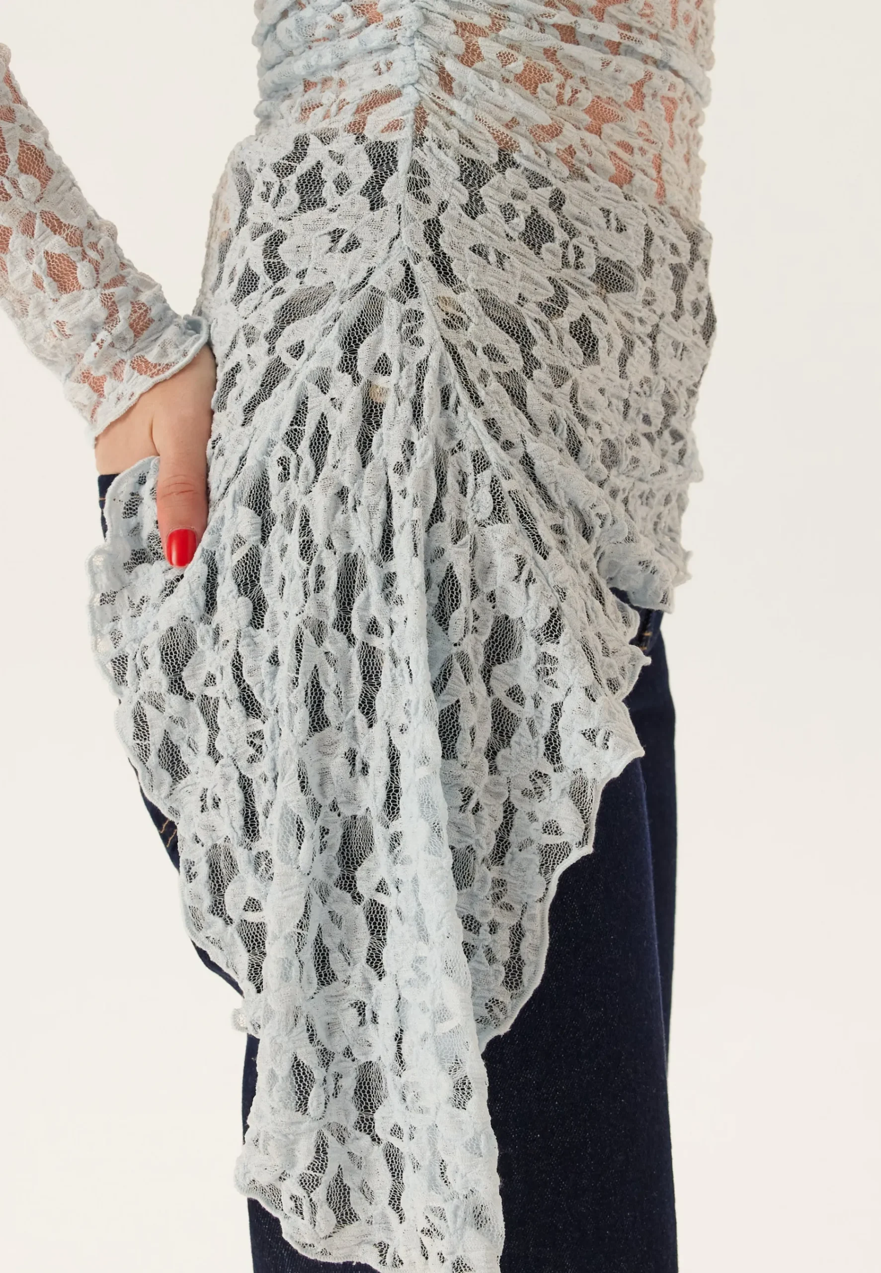 Asymmetric Lace Top
