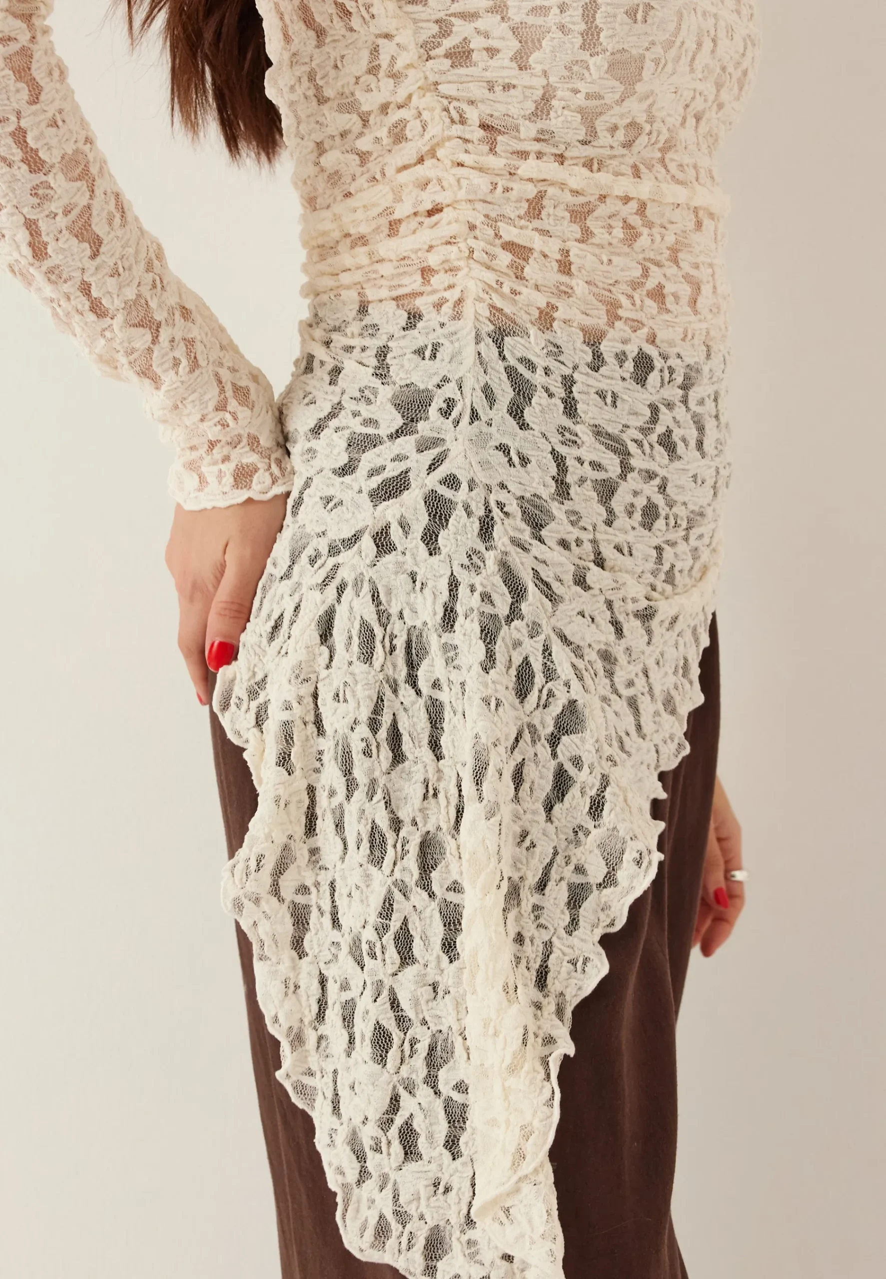 Asymmetric Lace Top