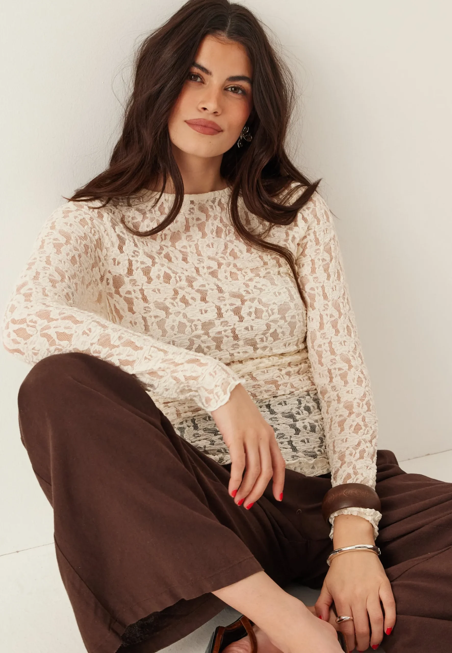 Asymmetric Lace Top