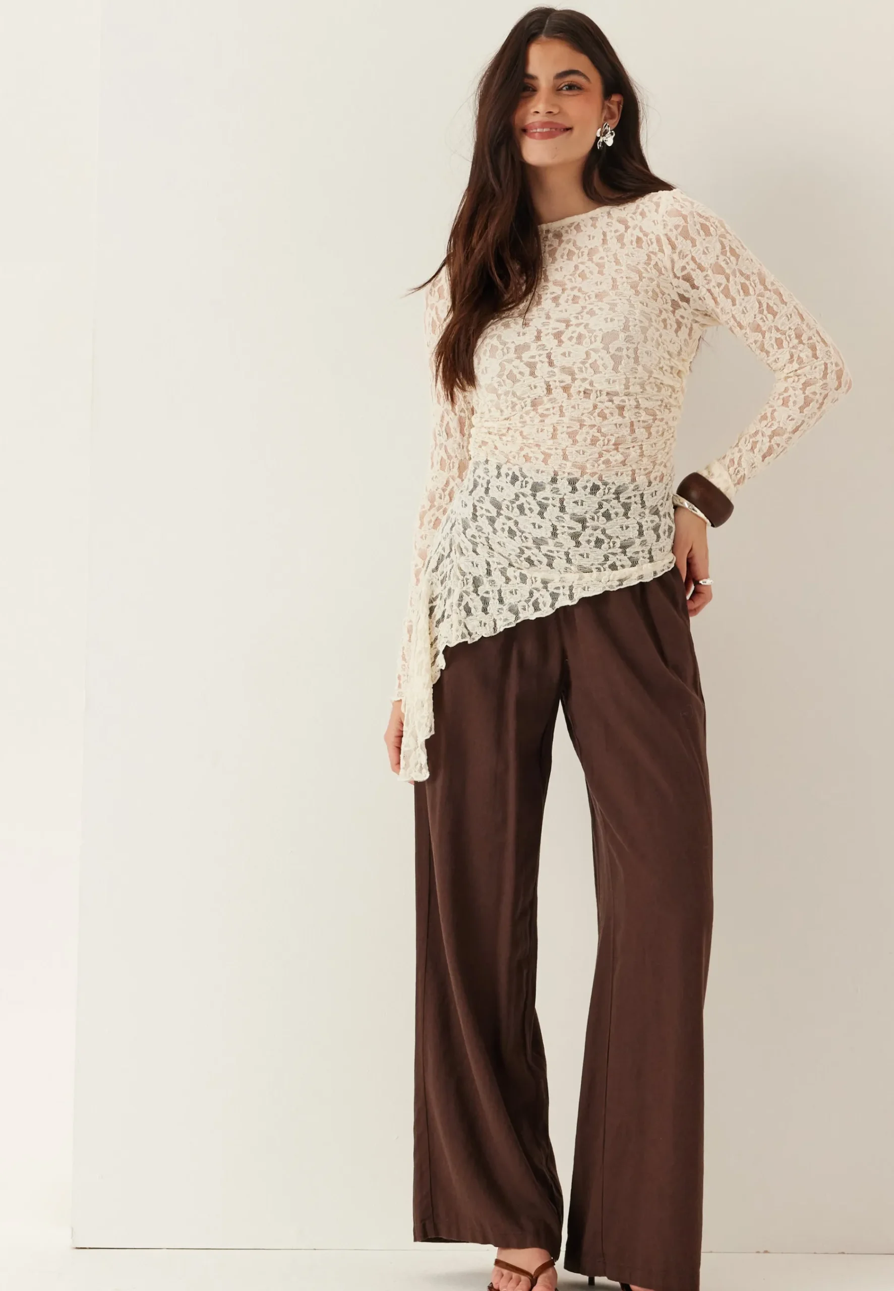 Asymmetric Lace Top