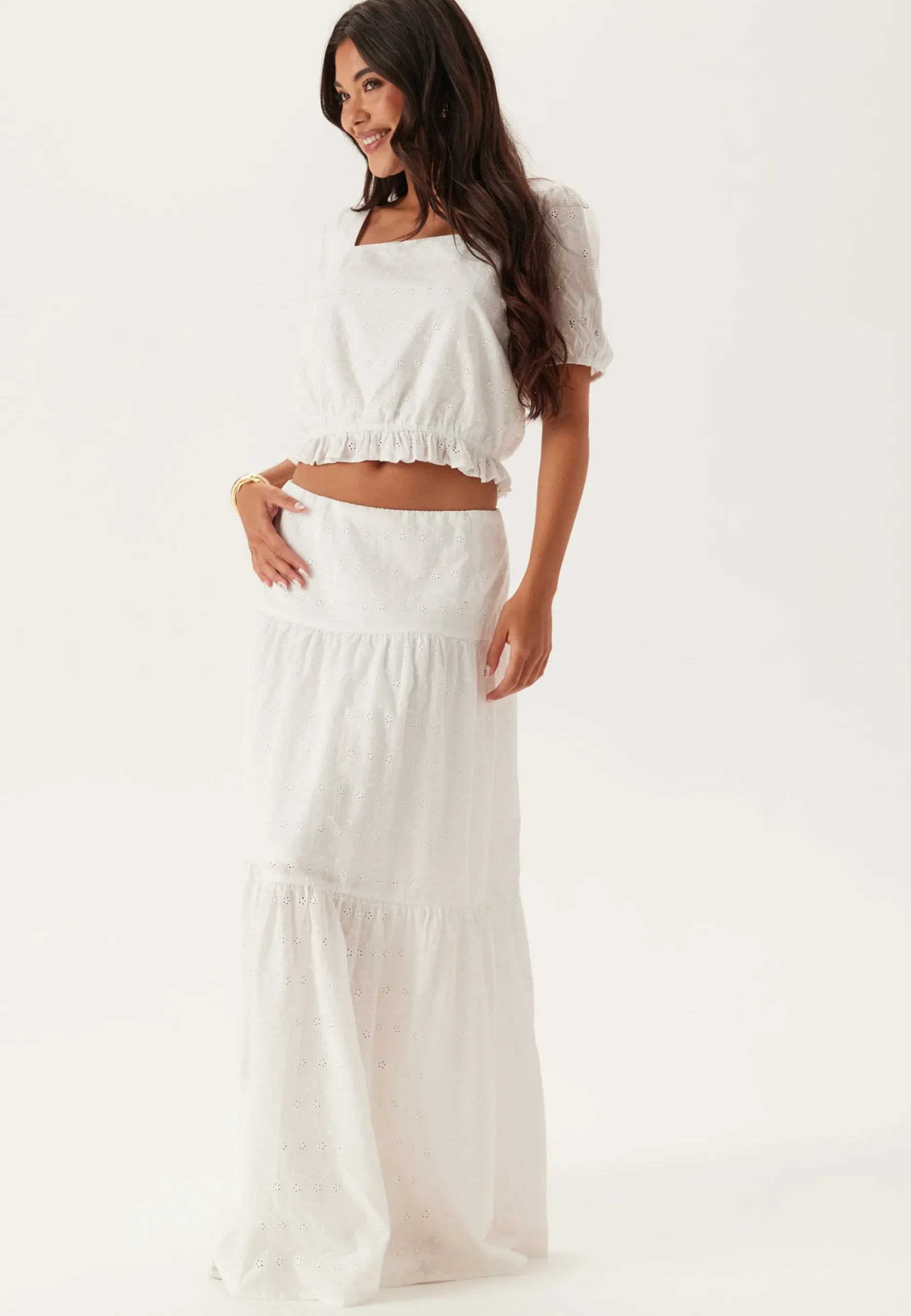 Broderie Anglaise Short Sleeve Blouse