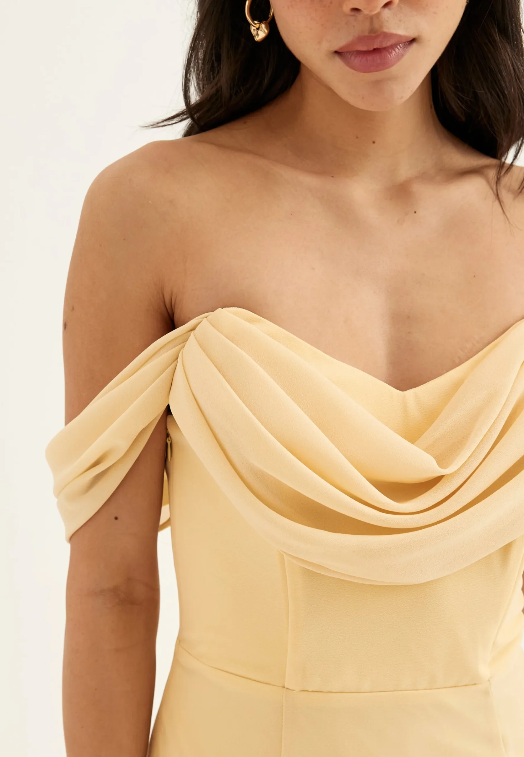 Chiffon Off Shoulder Maxi Dress