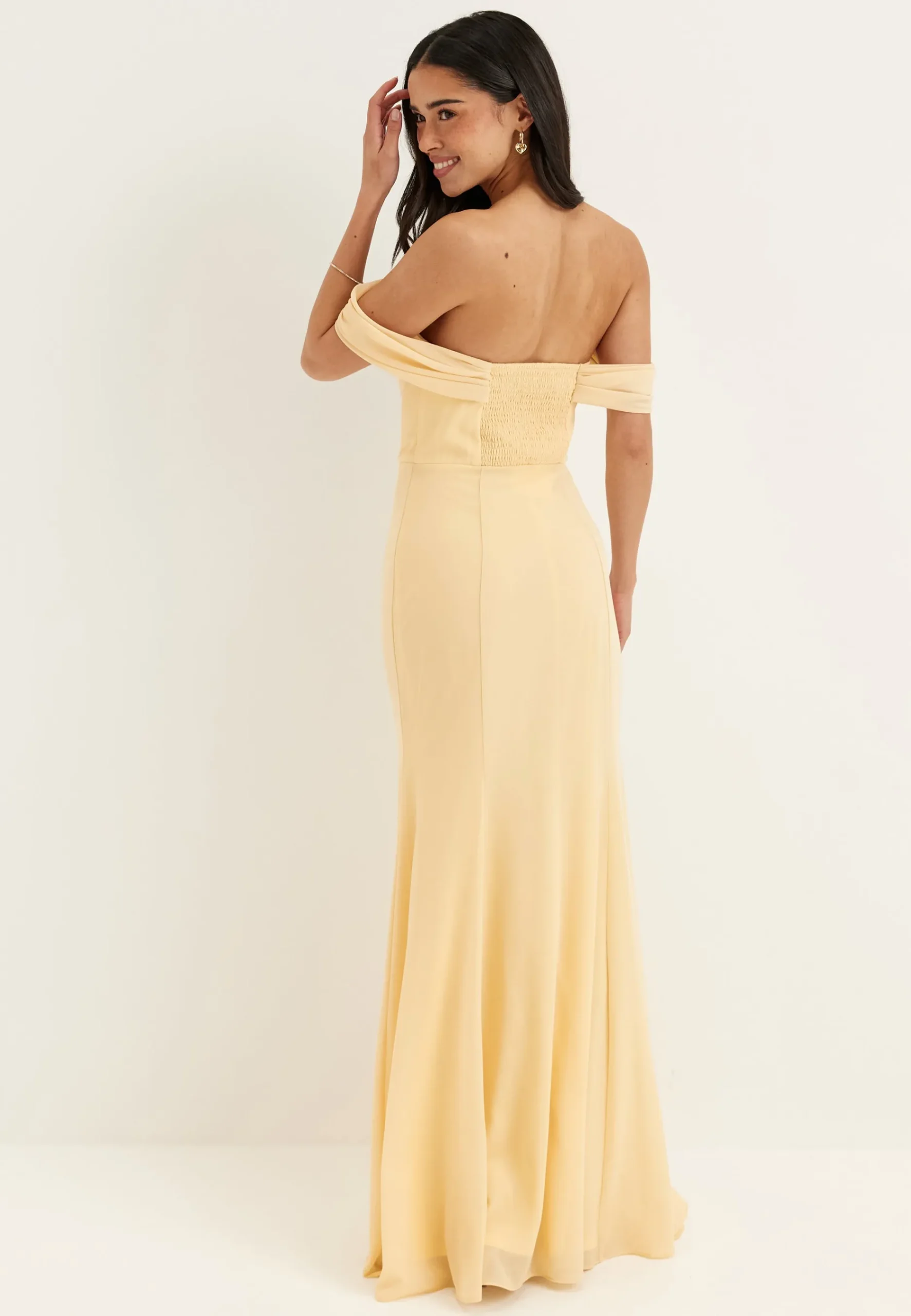 Chiffon Off Shoulder Maxi Dress