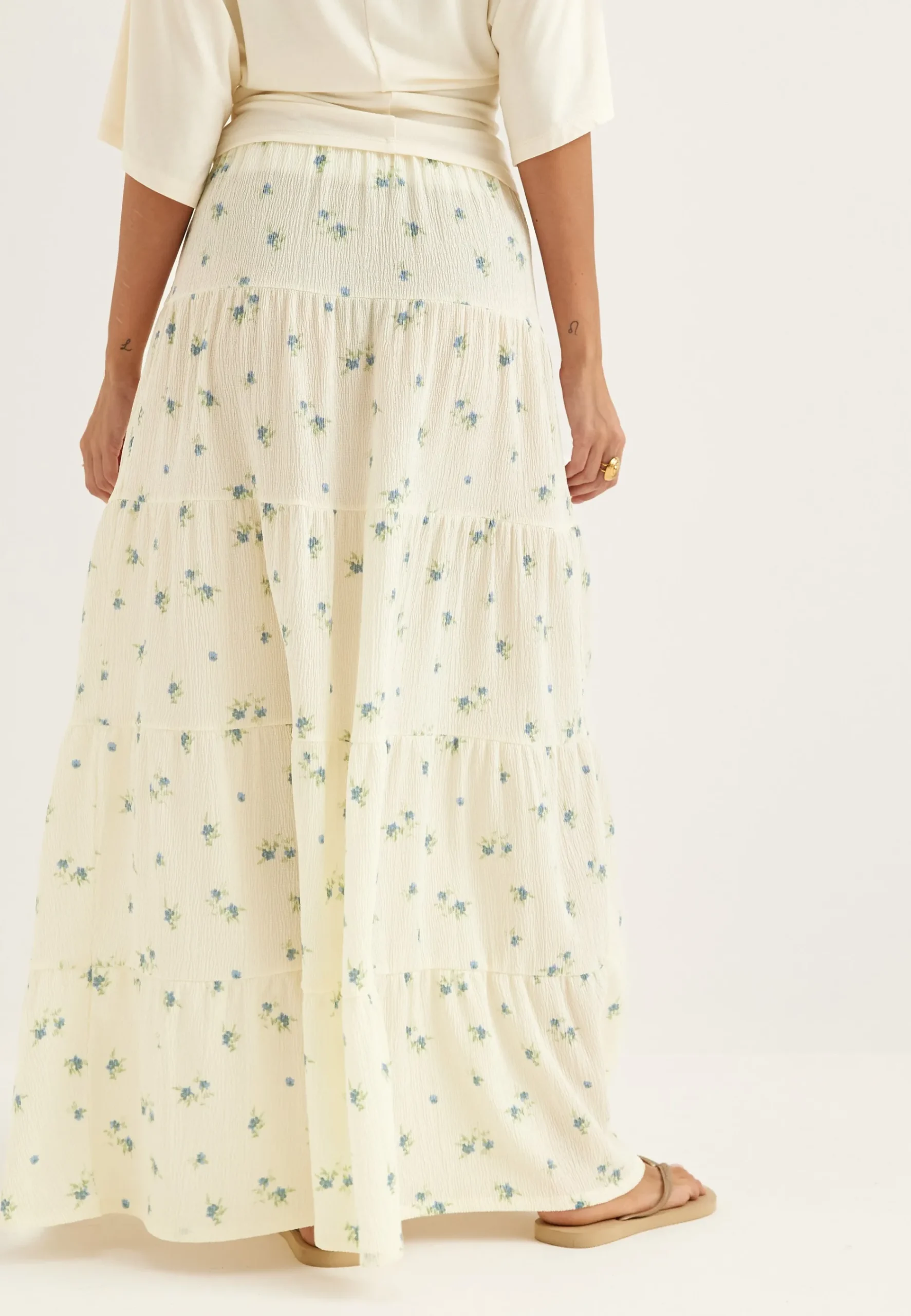 Flounce Maxi Skirt