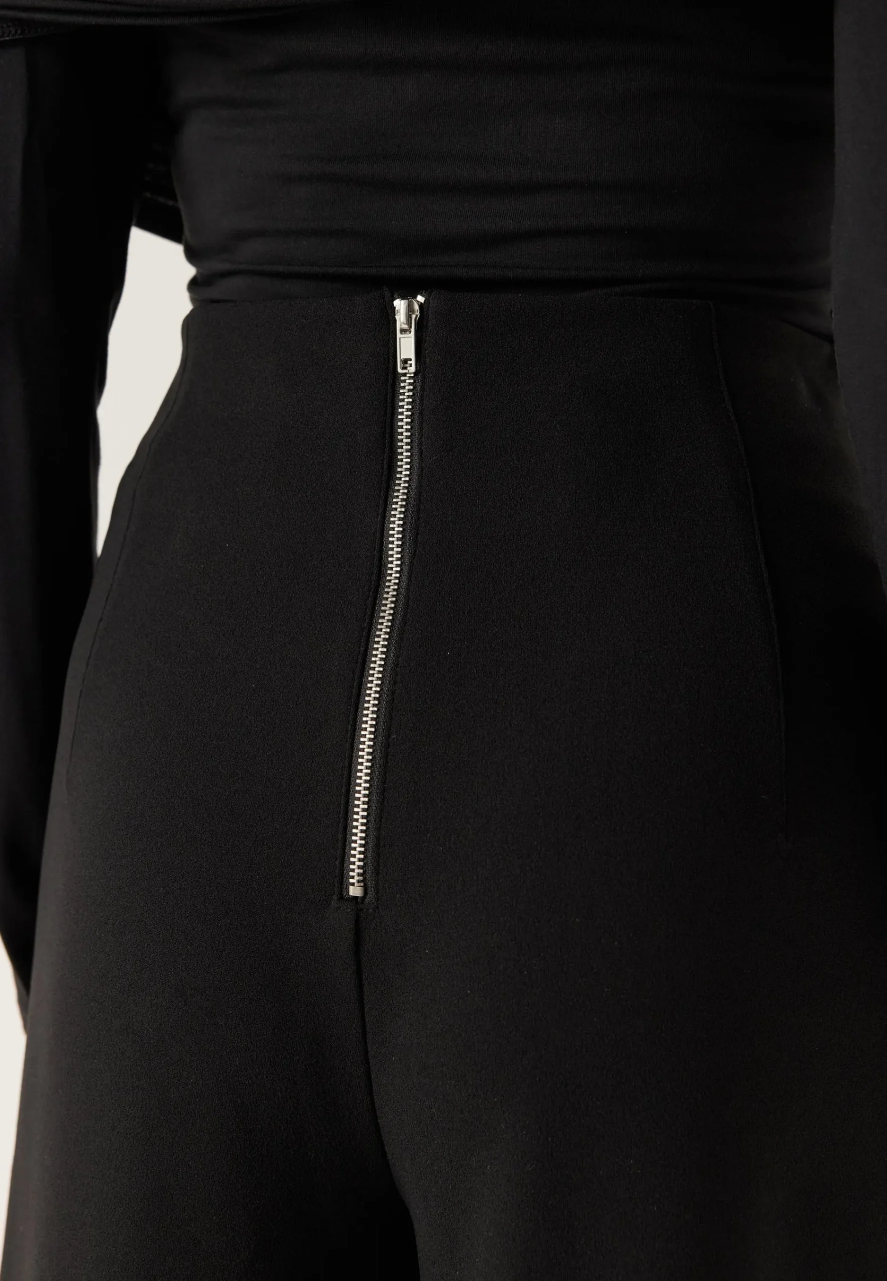 High Wide Cropped Trousers