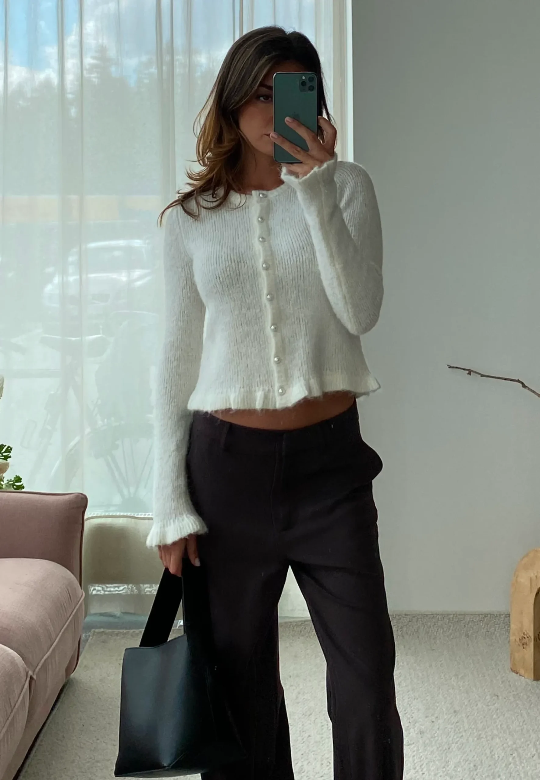 Knitted Frill Cardigan