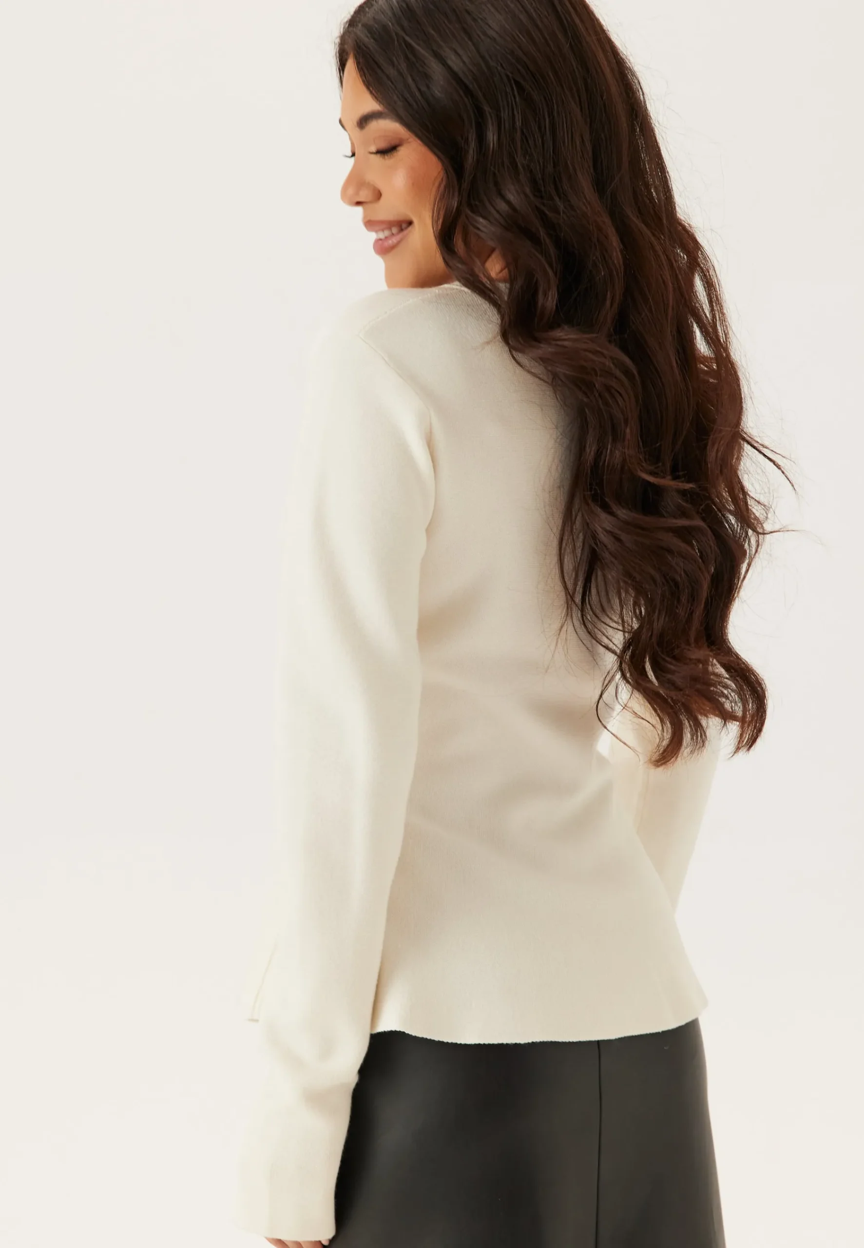 Knitted Peplum Cardigan