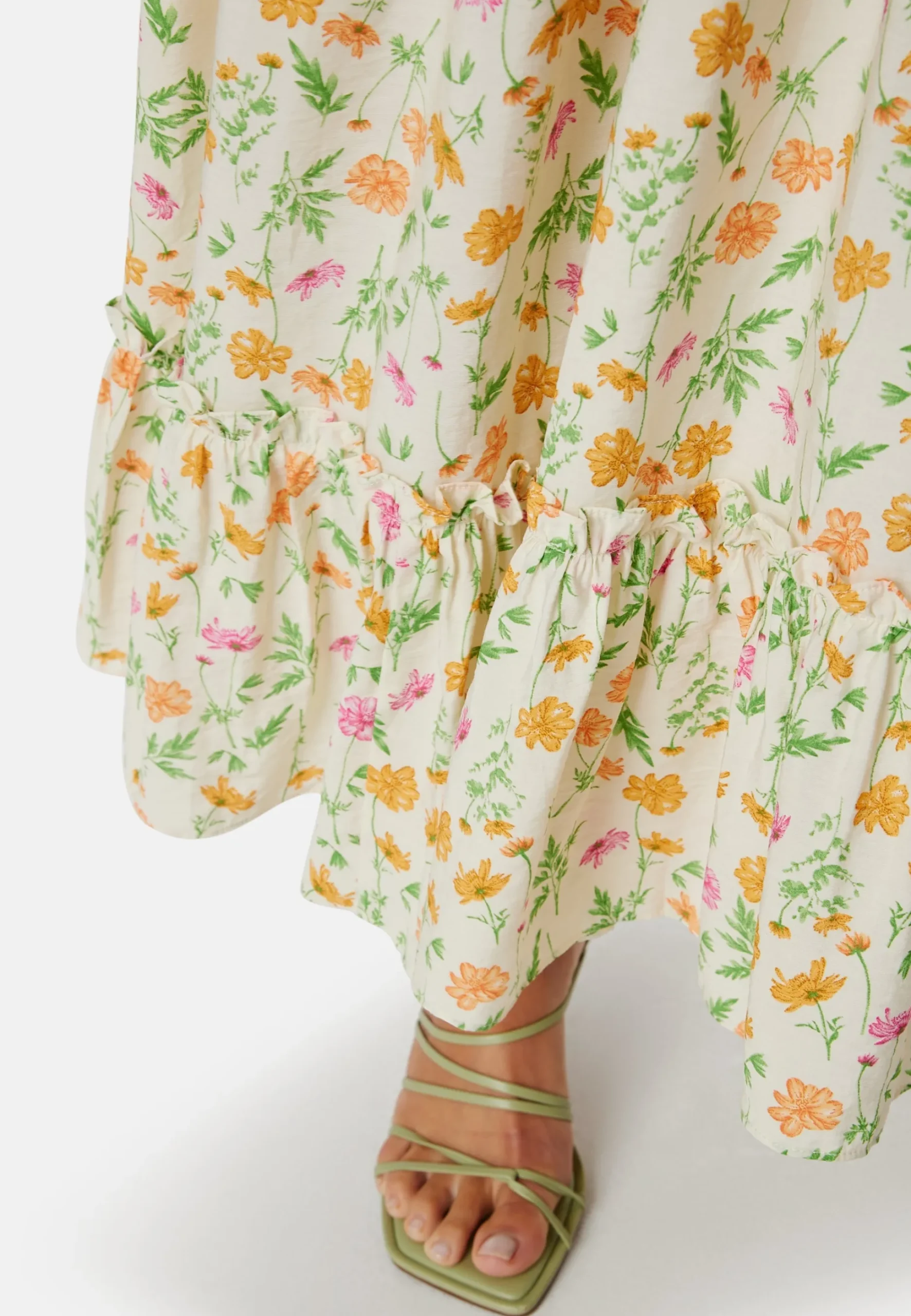 Objlorena New S/S LONG DRESS