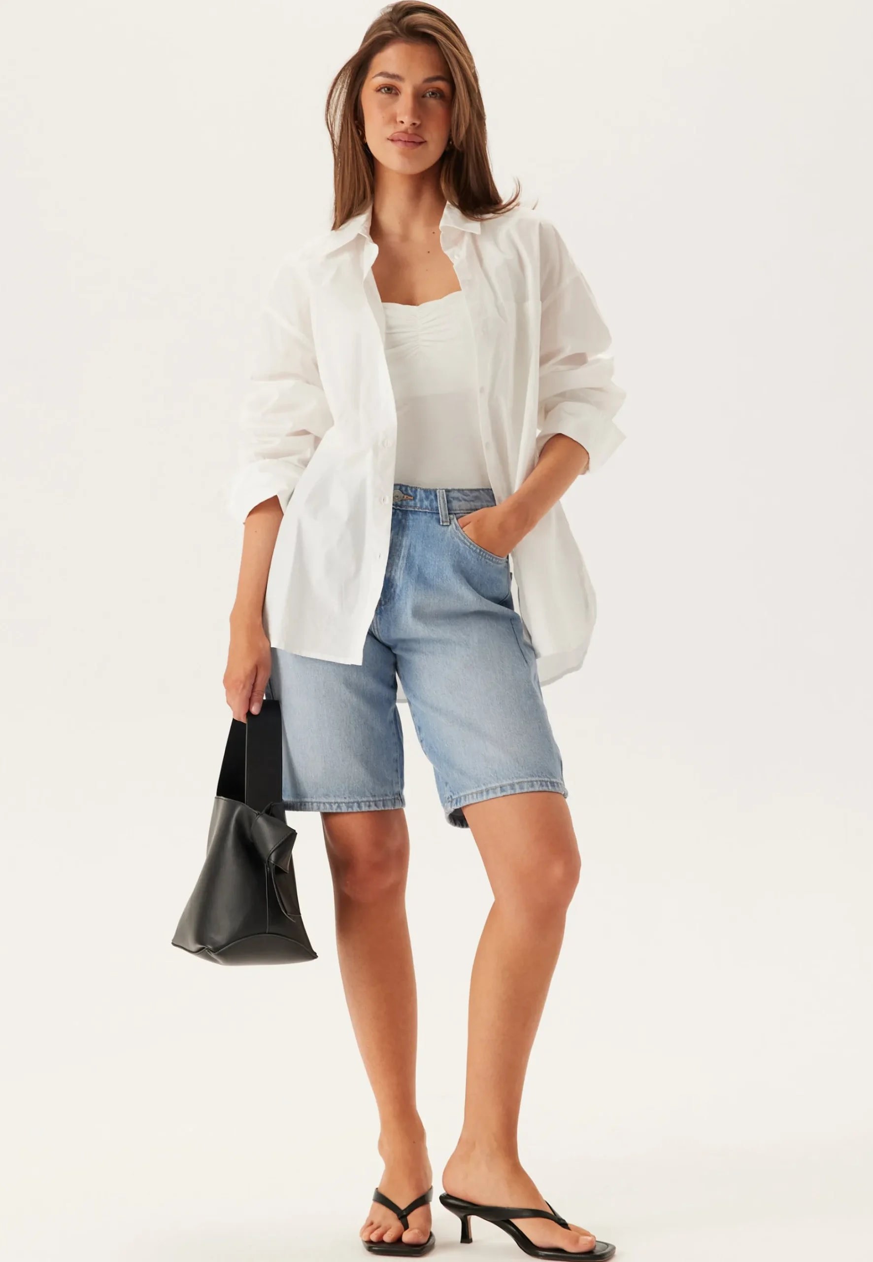 Onlsonny Hw Wide Dnm Shorts