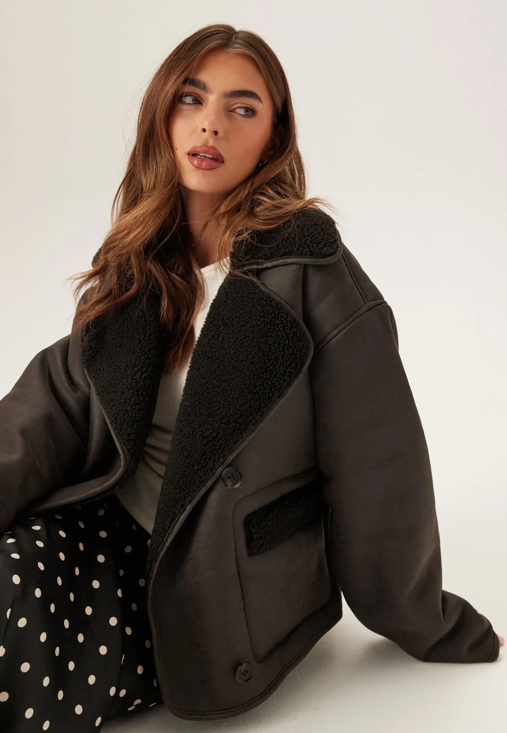 Pcjuno Coated Teddy Jacket