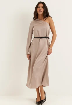 Satin One Shoulder Dress