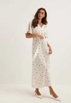 Satin Scarf Maxi Dress