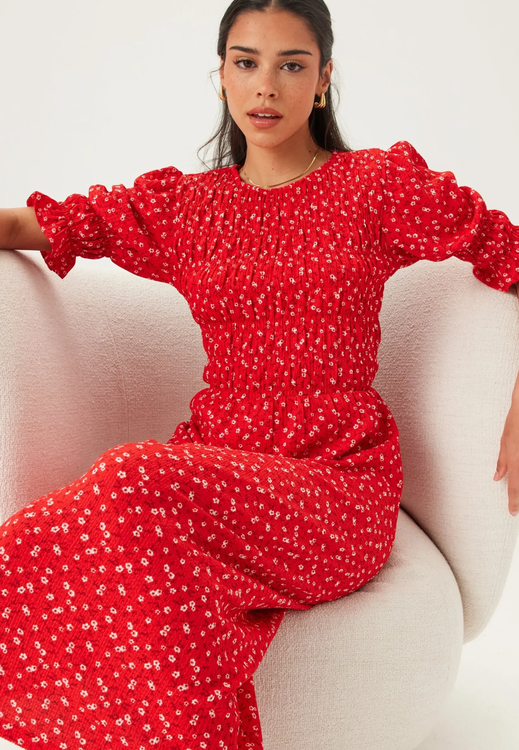 Short Sleeve Smock Dress
