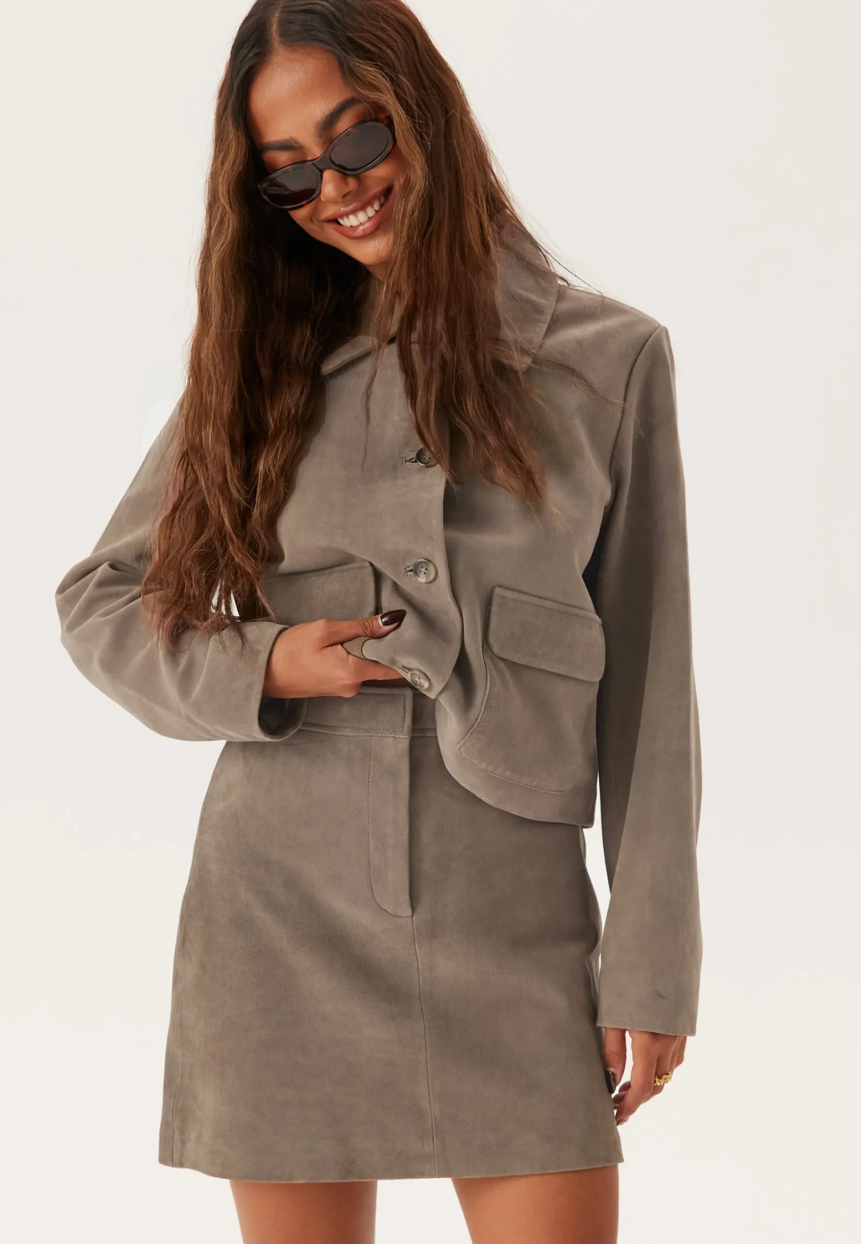 Slfkaya Mw Suede Skirt