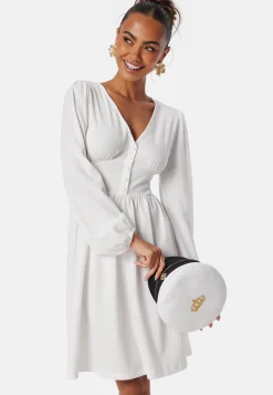 Structure Button Short Dress