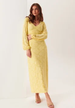 Structure Floral Smock Maxi Dress
