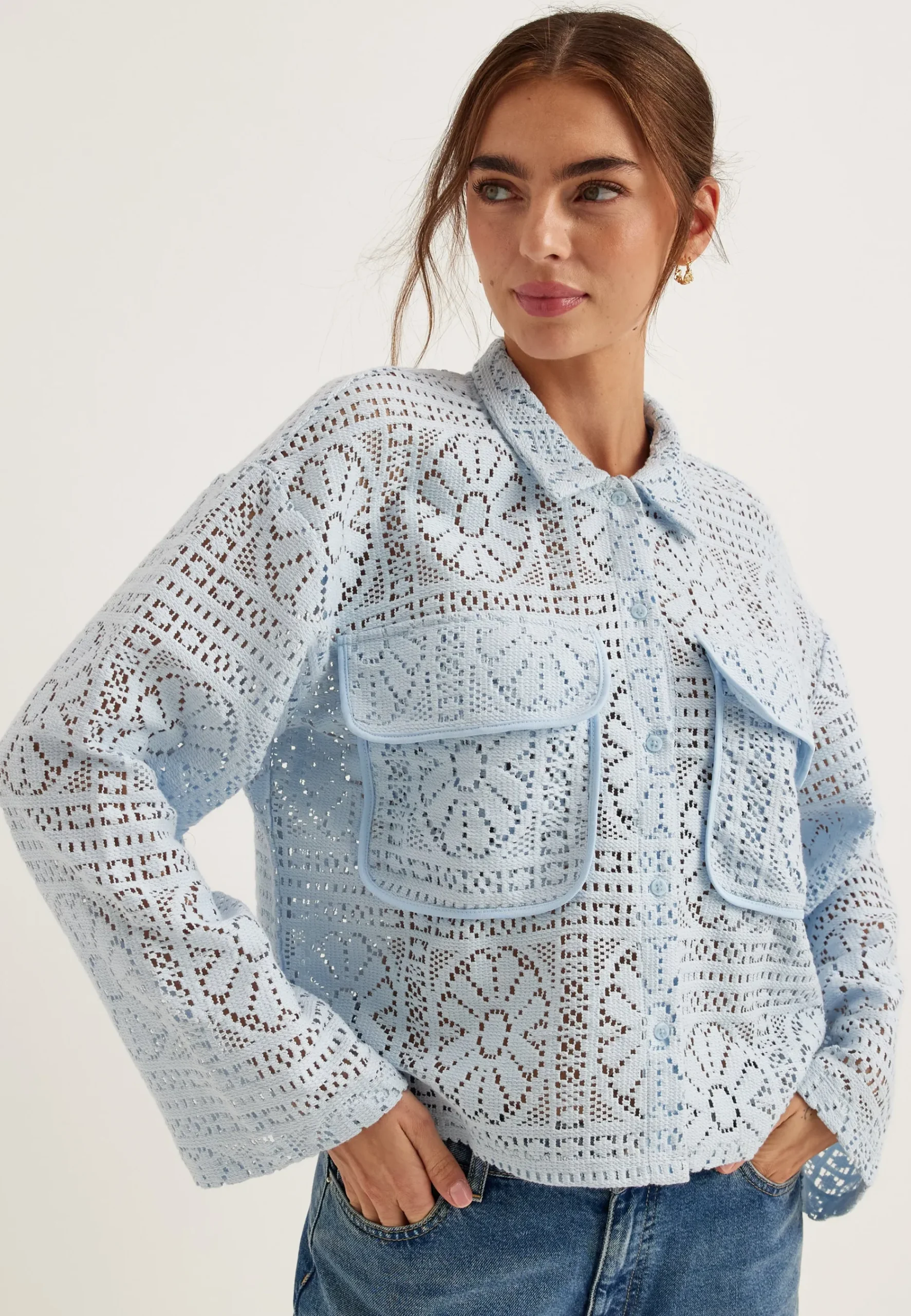 Vimerinda Crochet L/S CARDIGAN