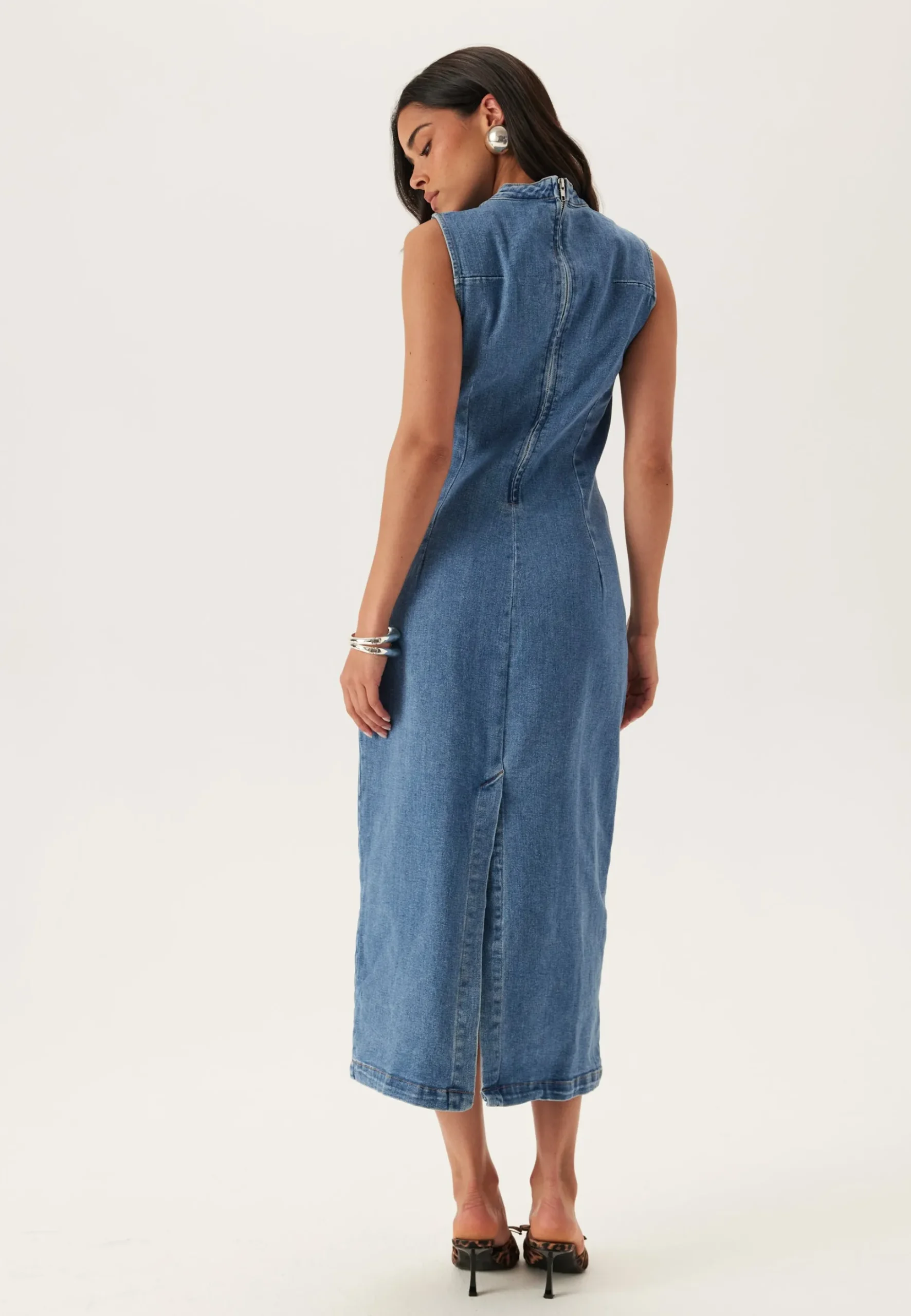 Vinona S/L Midi Denim Dress