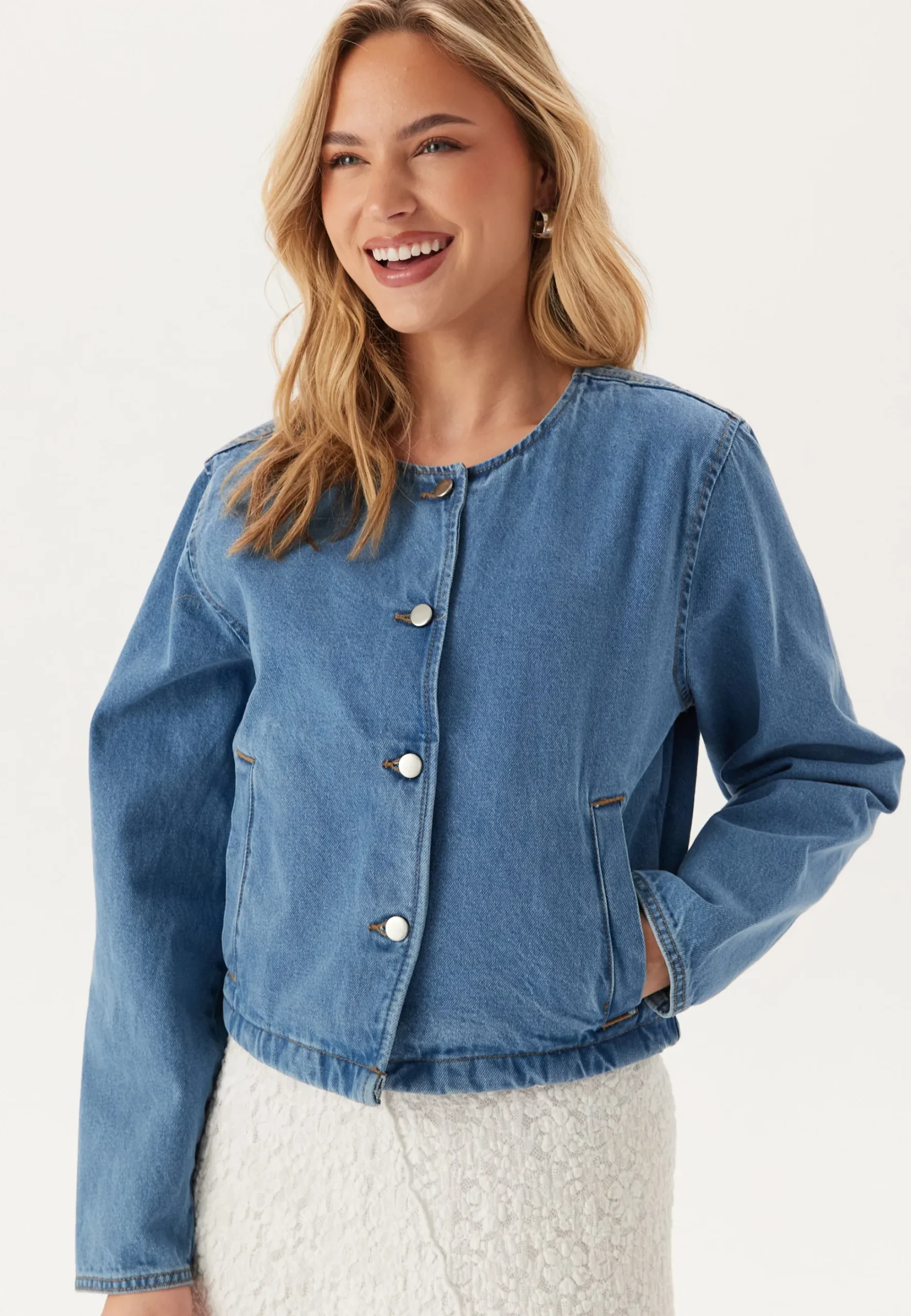 Vireba L/S O-NECK DENIM JACKET