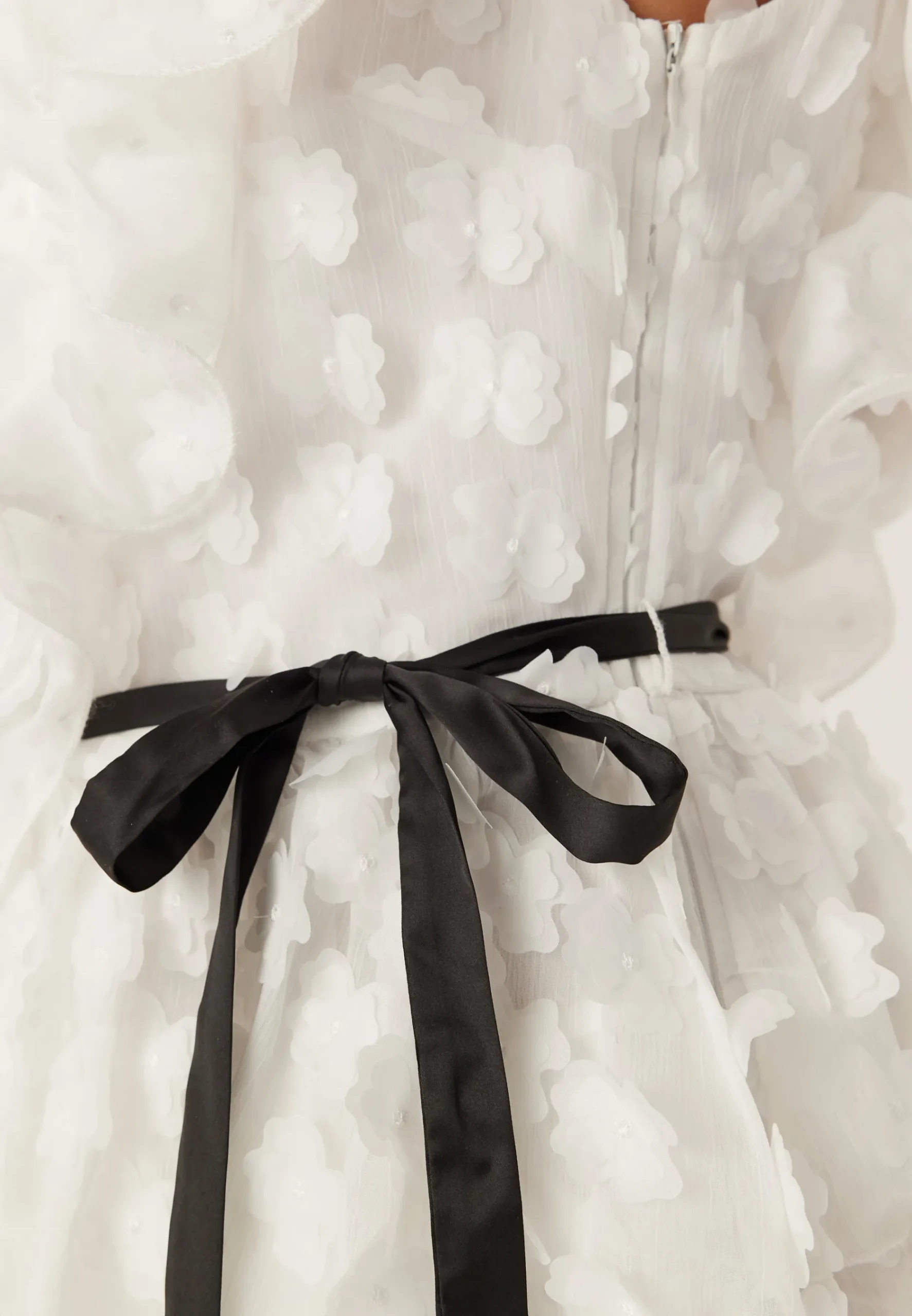 V-neck Frill Floral Dress