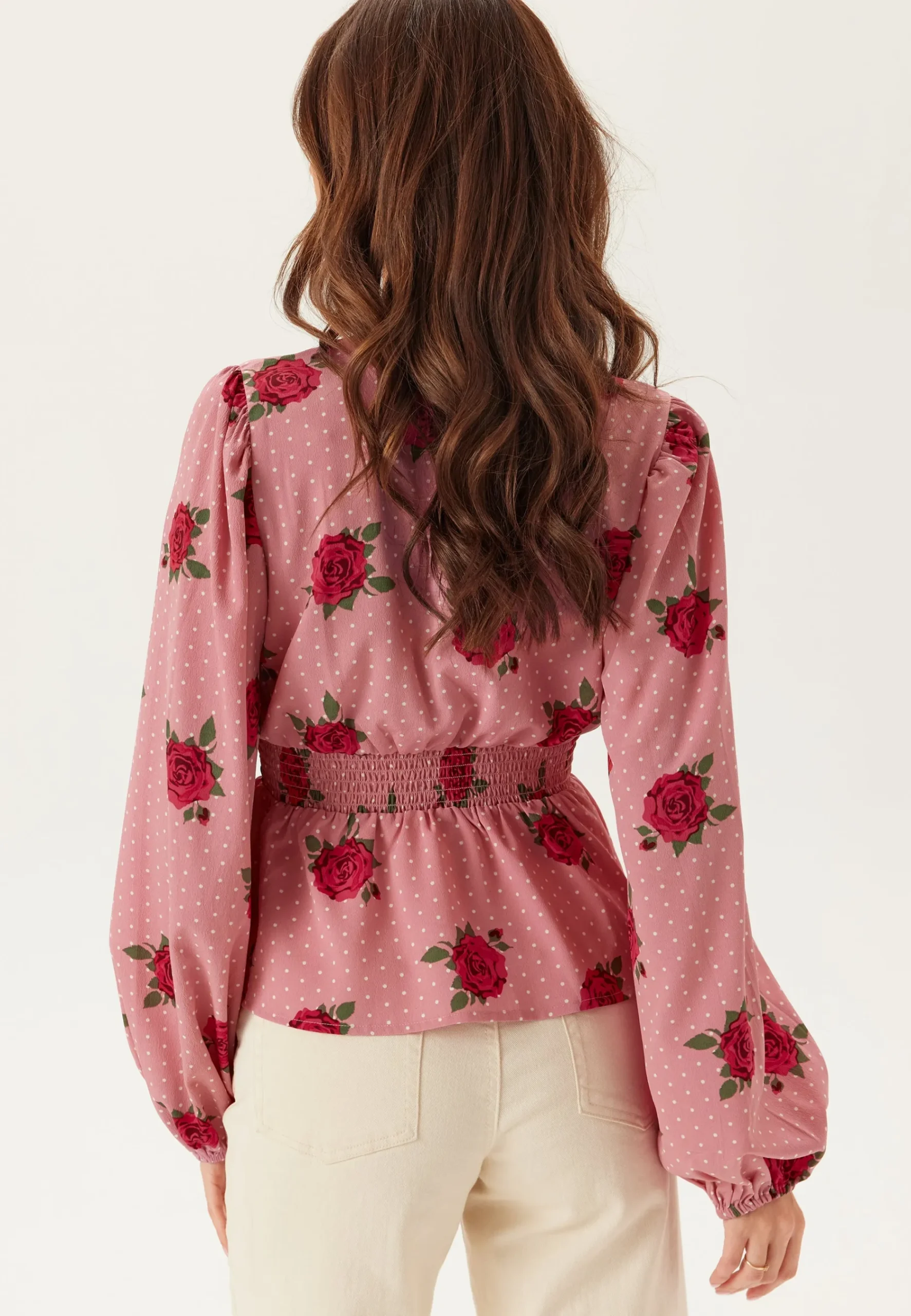 V-neck Smock Blouse