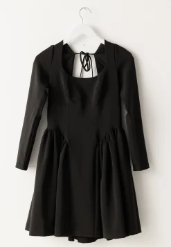 Volume Skirt Long Sleeve Mini Dress