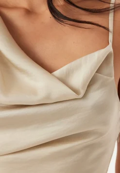 Waterfall Mermaid Satin Gown