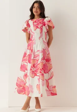 Wilda Flutter Sleeve Dress