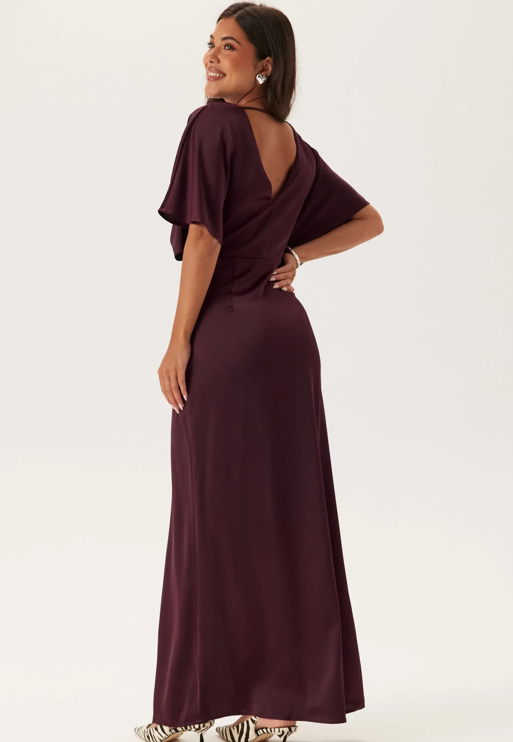 Wrap Satin Gown